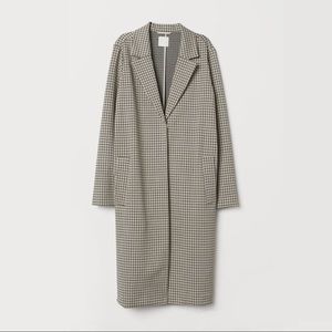 H&M Minimal Checkered Plaid Coat
